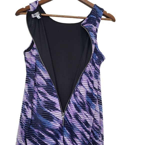 Jennifer Lopez Womens Sz 12 Purple Sleeveless Midi Length Dress - Picture 9 of 10